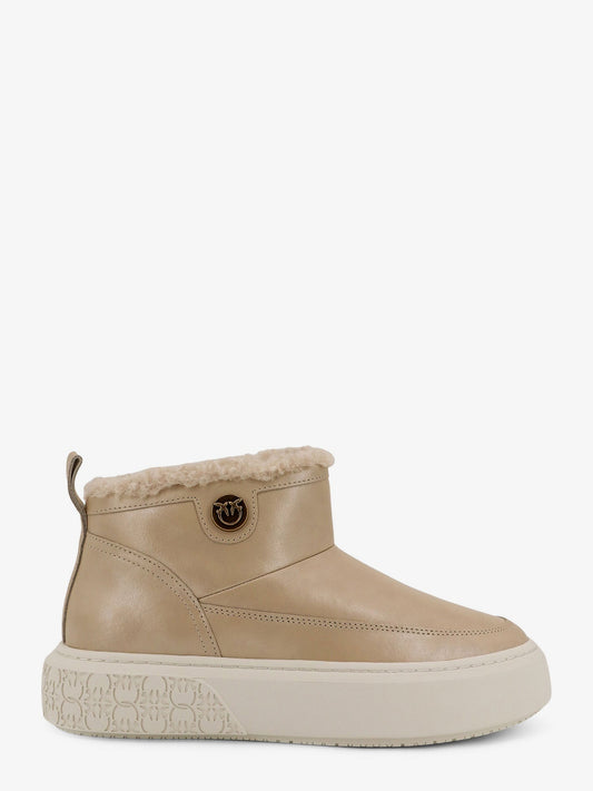 YOKO 22 - MID SNEAKER LAMINATED COW SUEDE/LINING FUR PEACH Women