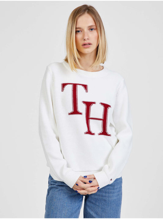 Tommy Hilfiger, Sweater, White, Women