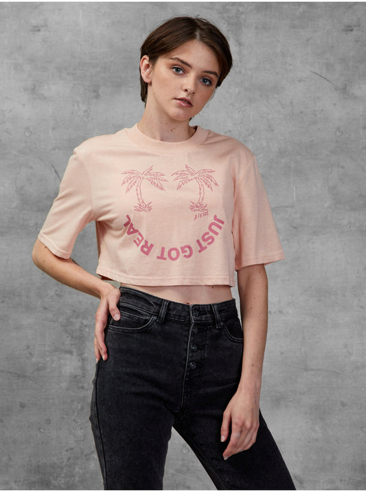 Diesel, T-Shirt, Pink, Women