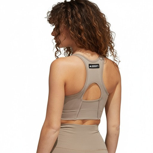 Adidas Sculpt Racerback Sports Bra Brown, Women