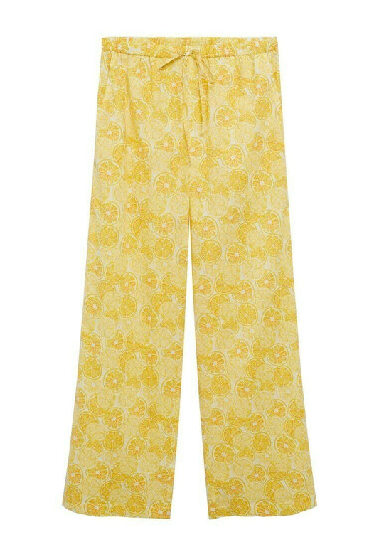 Mango Pantalón algodón estampado Yellow (M9121A294-E11) Women