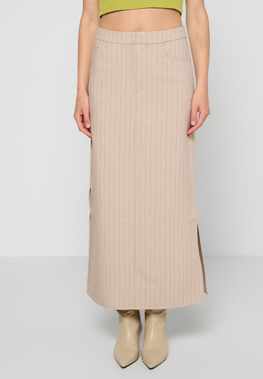 JoelleGZ pinstripe HW skirt Women