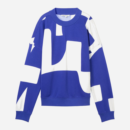 Tom Tailor Women hoodless sweatshirts (1043225_blue_white)