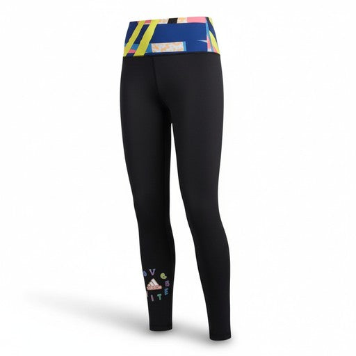 Adidas Colorblock Waistband Performance Leggings Black, Women