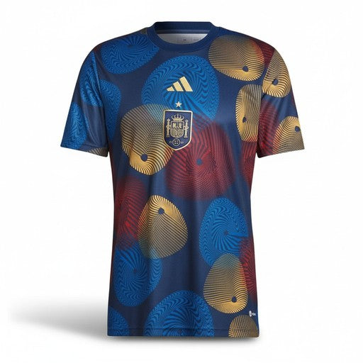 Adidas Spain FEF Spiral Print Football Jersey Blue Red, Women