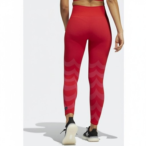 Adidas Marimekko Wave Print Performance Leggings Red, Women