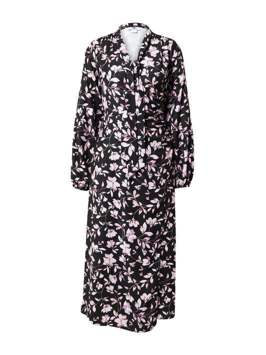 Dorothy Perkins Tie Neck Floral Ruched Midi Dress (10192563) Women