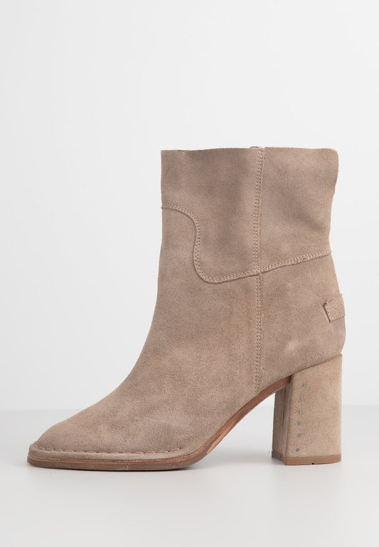 Shabbies Amsterdam ANKLE BOOT HIGH SUEDE Beige (ZZO0W5N70-B00) Women