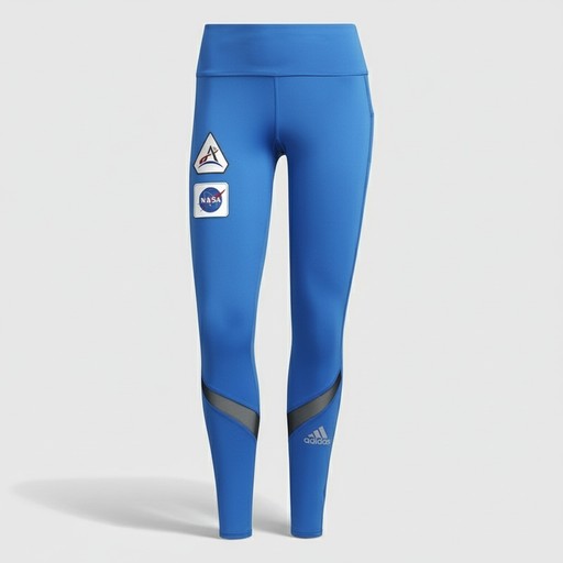 Adidas Space Patch Performance Leggings Blue, Women
