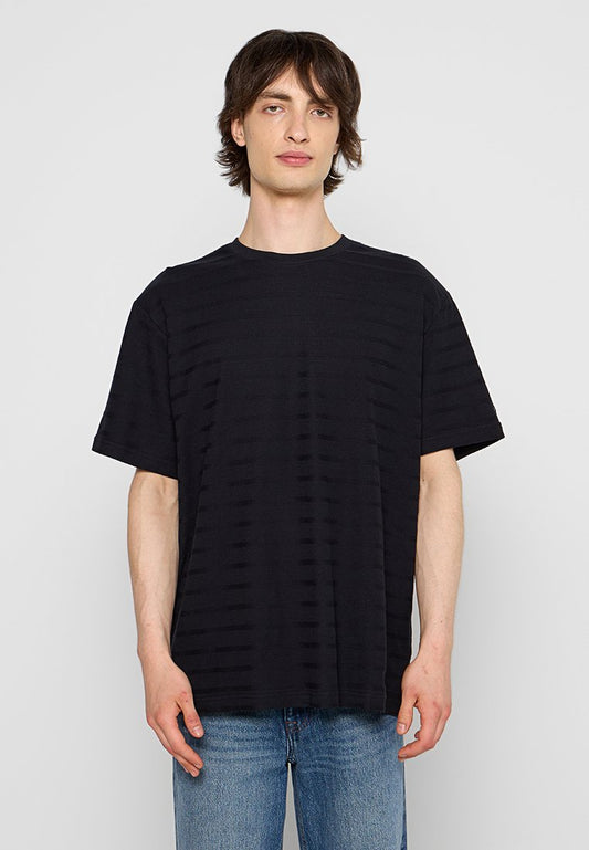 Pique t-shirt with structured stripes Men