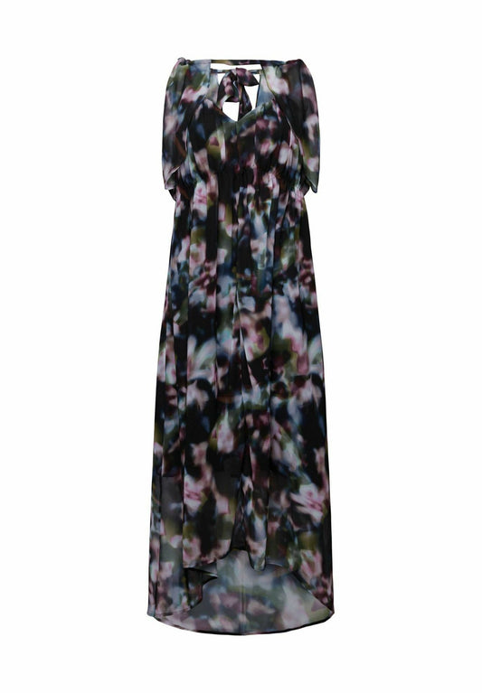 Recycelt: Midikleid aus gemustertem Chiffon Women