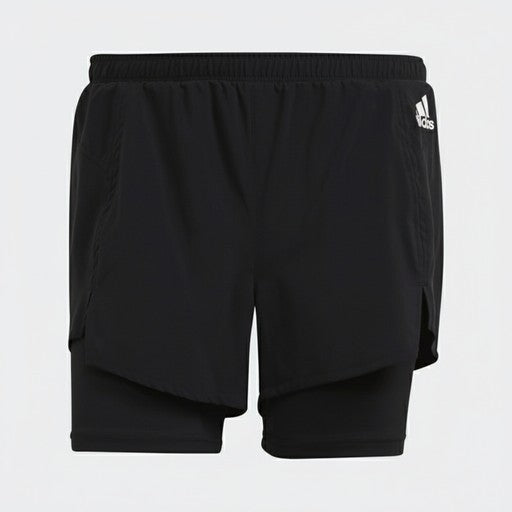 Adidas Two-in-One Running Shorts Black, Women