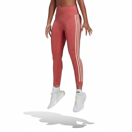 Adidas Believe This Three-Stripe Leggings Red, Women