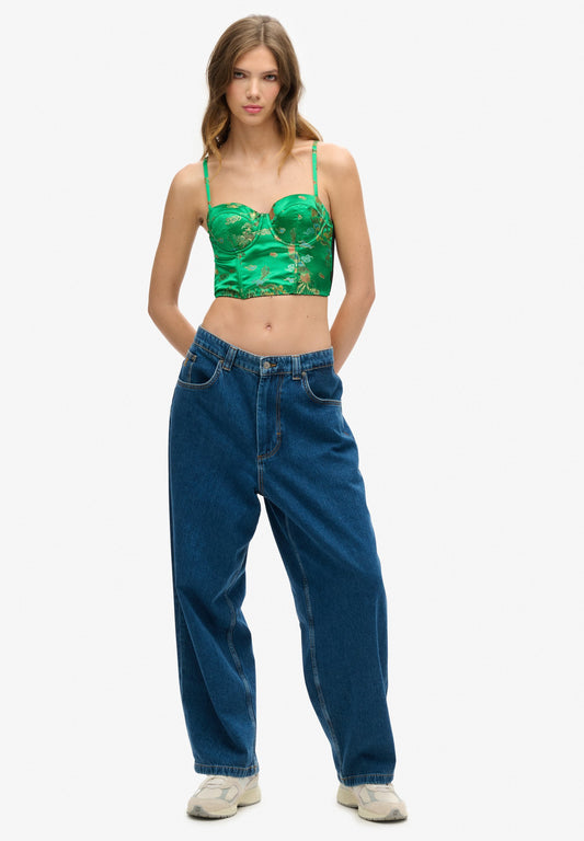 Superdry Satin Brocade Crop Corset Top..... Women