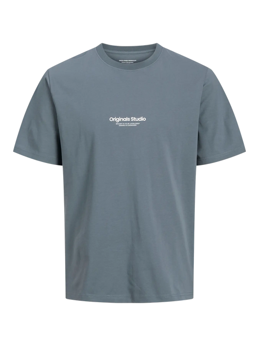 Vesterbro Tee Short Sleeve Crew Neck Stormy Weather (12240121) Men