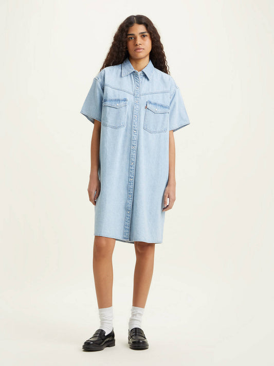 Levi's Denim Shirt Dress Elowen Western Blue (A3344-0001-3417868) Women