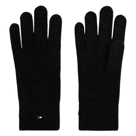 Tommy Hilfiger Flag Fluffy Knit Gloves Black (AW0AW17797-BDS) Women