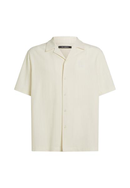 Karl Lagerfeld Structured Short Sleeve Shirt Cannoli Cream (B2M16005B09) Men