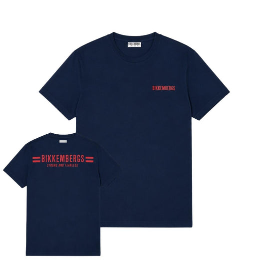 Bikkembergs T-shirt VERTICAL STRIPES (BKK3MTS04_Navy) Men