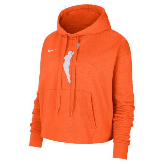 Team 13 Courtside Women's Nike WNBA Cropped Pullover Hoodie Brilliant Orange/Brilliant Orange/White (DV6450-820) Women