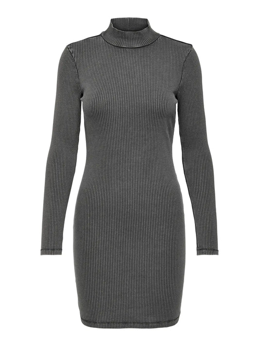 Felina Long Sleeve Mock Neck Dress Black Washed (15329669) Women