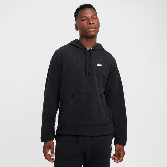 Nike Club Men's Winterized Pullover Hoodie Black/White (FZ0660-010) Men