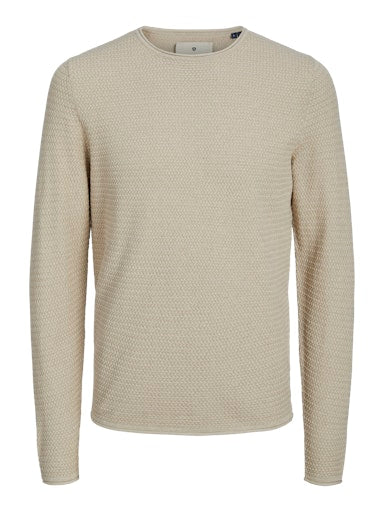 Jack & Jones Premium JPRBLUMIGUEL KNIT CREW NECK NOOS Island Fossil (12238557-IslandFossil) Men