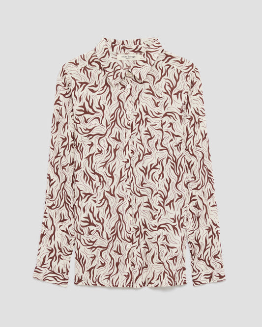 Shirt NICE THINGS Women (S4535_C14_brown)