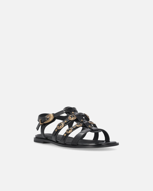MILLY 07 - SANDAL ABRASIVATED BLACK Women
