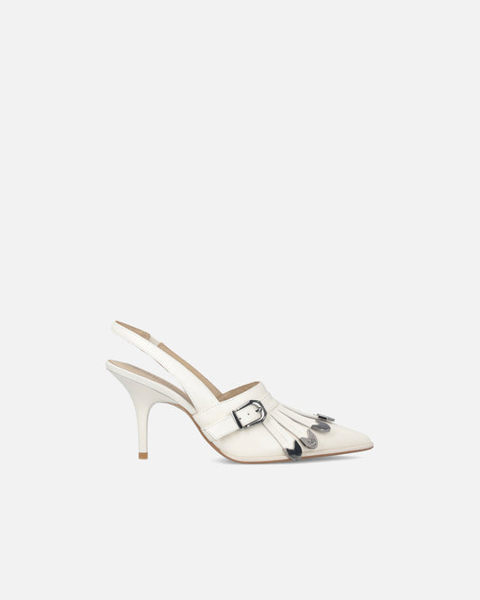 LADY 04 - SLING BACK CALF LEATHER MILK Women