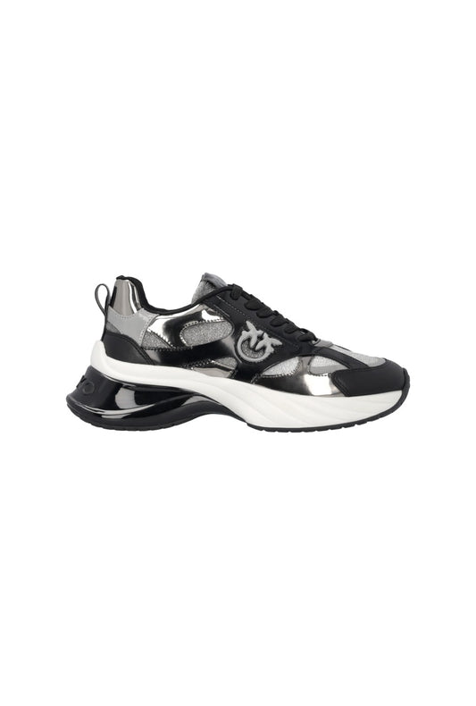 ARIEL 15 - SNEAKER MIRROR/FABRIC/ABRASIVATED BLACK Women