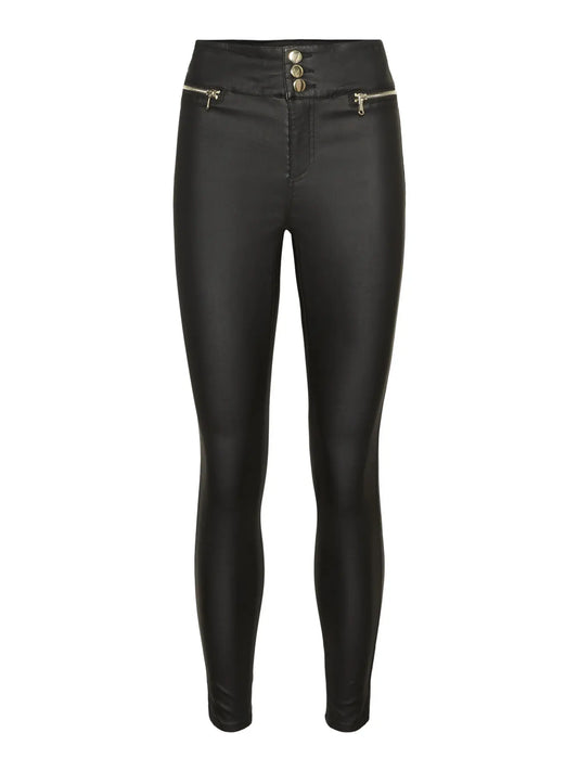 Sabina Skinny Zip Coated Jean Black (10284193) Women
