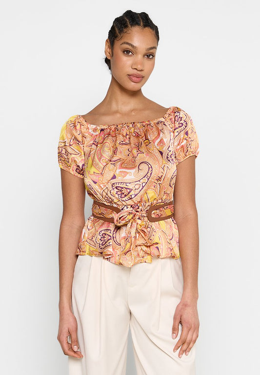 MARCIANO BY GUESS PENNY OFF SHOULDER TOP Multi-coloured (ZZO2N2K41-S00) Women