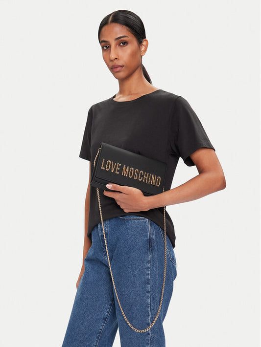 Love Moschino BORSA PU GRS NERO+HAMMERED LOGO (JC4121PP0NKD000A) Women