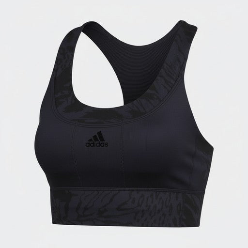 Adidas Racerback Sports Bra Navy Print, Women