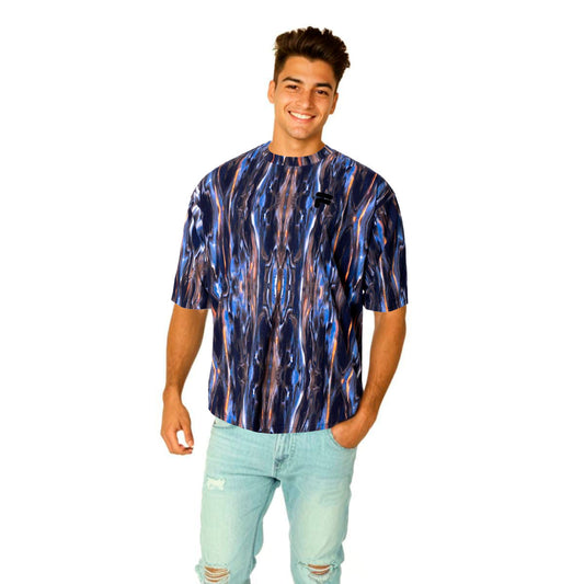 FILA T-Shirt Commercy Aop Oversized Tee Blue Melting AOP (FAM0494-53158) Men