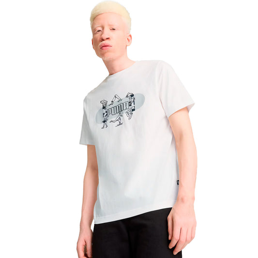 Puma T-Shirt Graphics Skateboard White (683459-02) Men