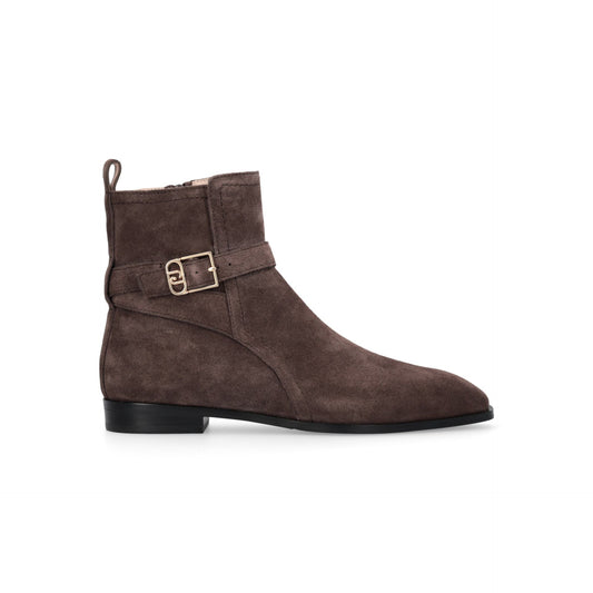 LIZ 01 - ANKLE BOOT COW SUEDE EBANO Women