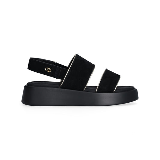 AMBER 01 - SANDAL COW SUEDE BLACKWomen