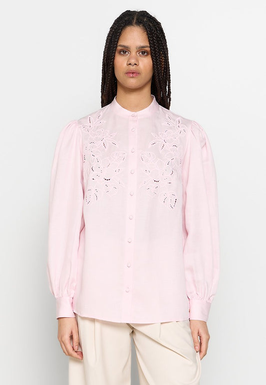 MARCIANO BY GUESS PARADISO EMBROIDERED SHIRT Light pink (ZZO2N2K44-J00) Women
