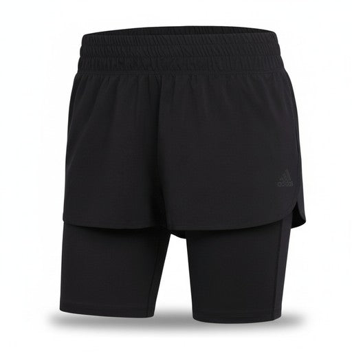 Adidas Women's 2-in-1 Running Shorts Black, Women