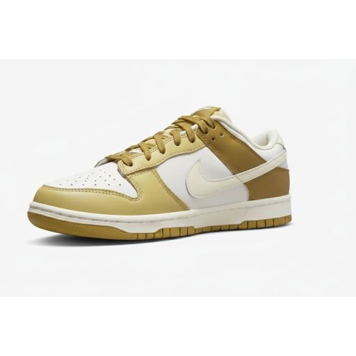 Nike Dunk Low Retro Wheat Gold White Sneakers, Men