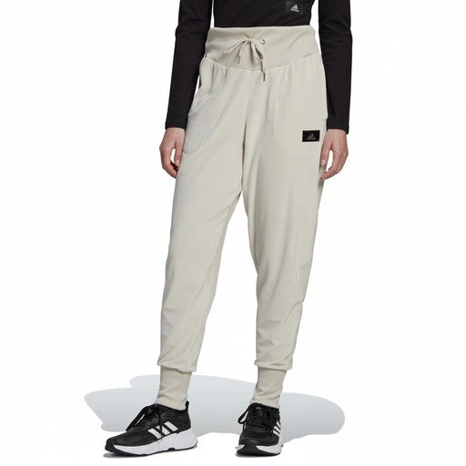 Adidas High-Waist Jogger Pants Cream, Women