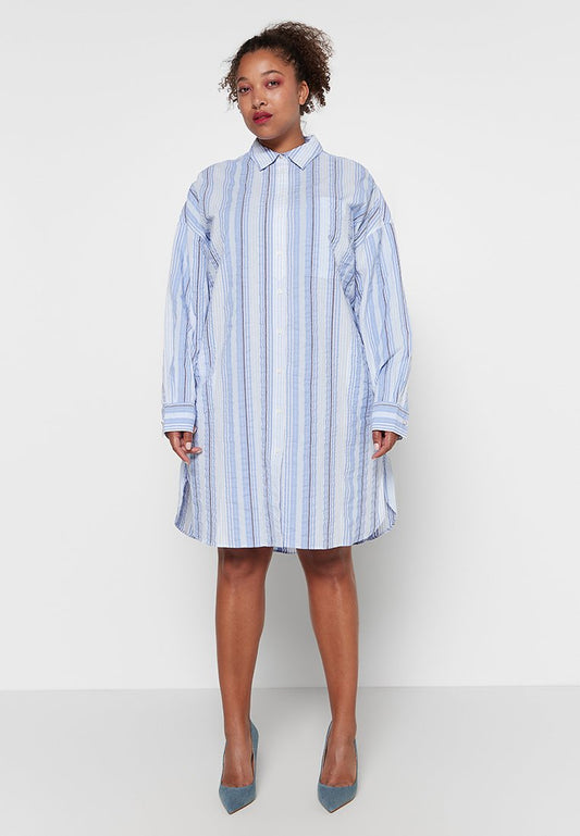 Replay YARN DYED COTTON/LINEN STRIPE SEERSUCKER (ZZO2B5B77-T00) Women