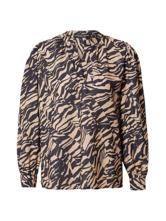 Dorothy Perkins Camel Animal Long Sleeve Overhead Shirt (10048338) Women