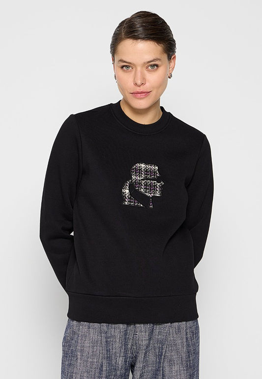 KARL LAGERFELD BOUCLE KARL SWEATSHIRT Black (ZZO2Q1169-Q00) Women
