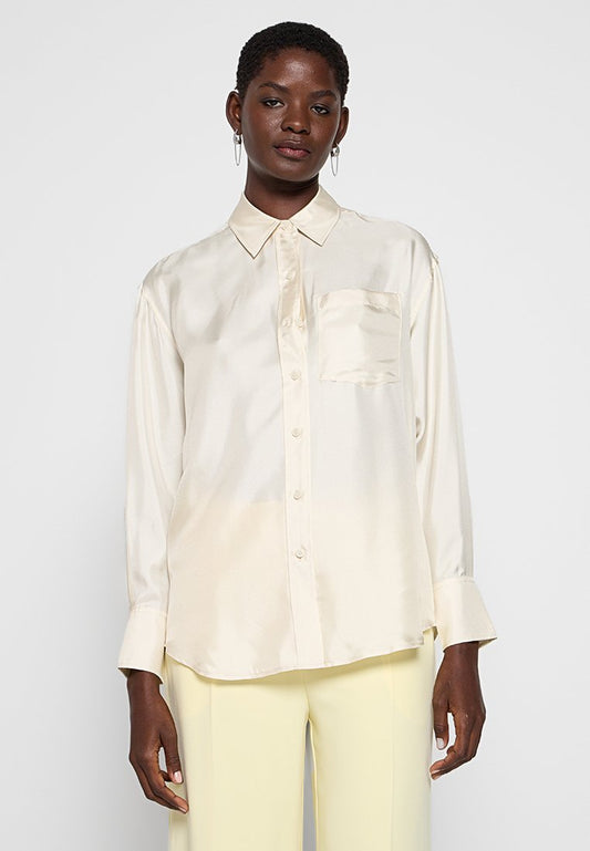Calvin Klein SILK RELAXED SPLIT S, CKS Beige (ZZO2U1J67-B00) Women