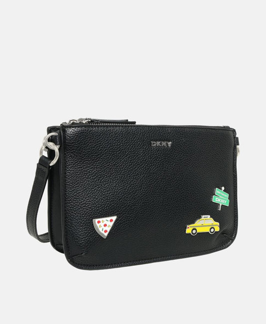 DKNY Anika Crossbody Black/Silver (R62EAR55BSV) Women
