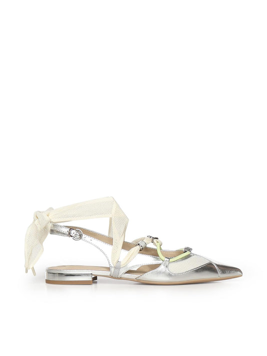 GIANIRA 30 - SLING BACK LAMINATED NAPPA SILVER Women