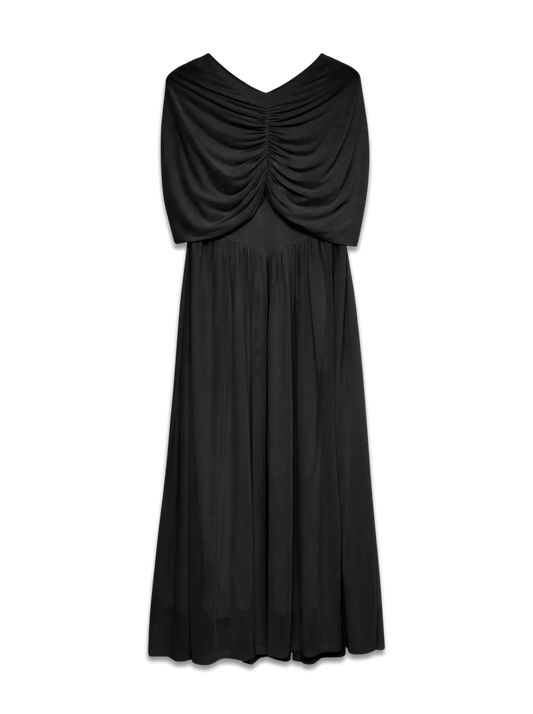 Rosetta Cape Detail Maxi Dress Exp Black (10356463) Women